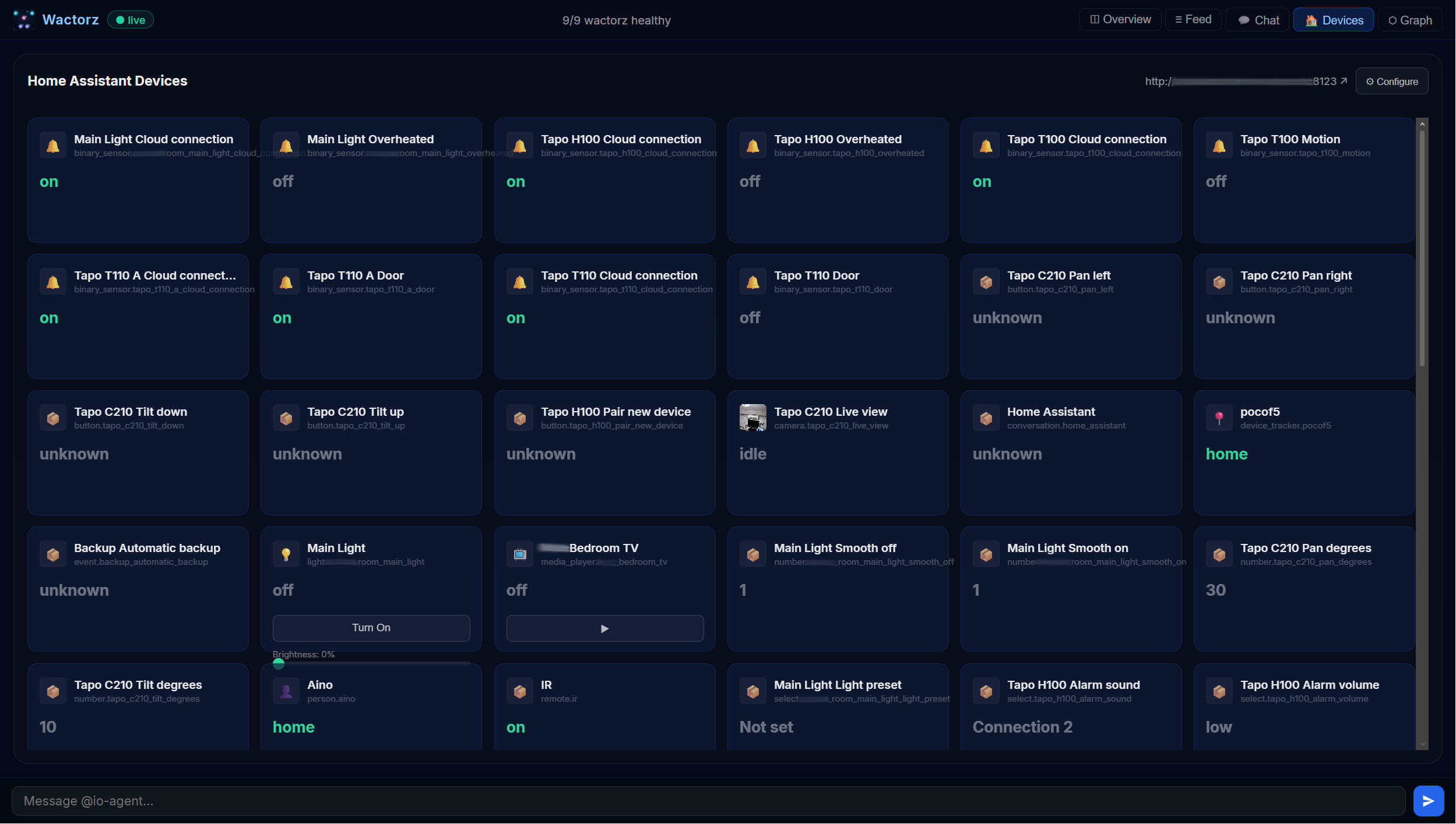 Wactorz Device Dashboard